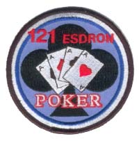 Escudo bordado 121 Escuadrón ALA 12 Poker